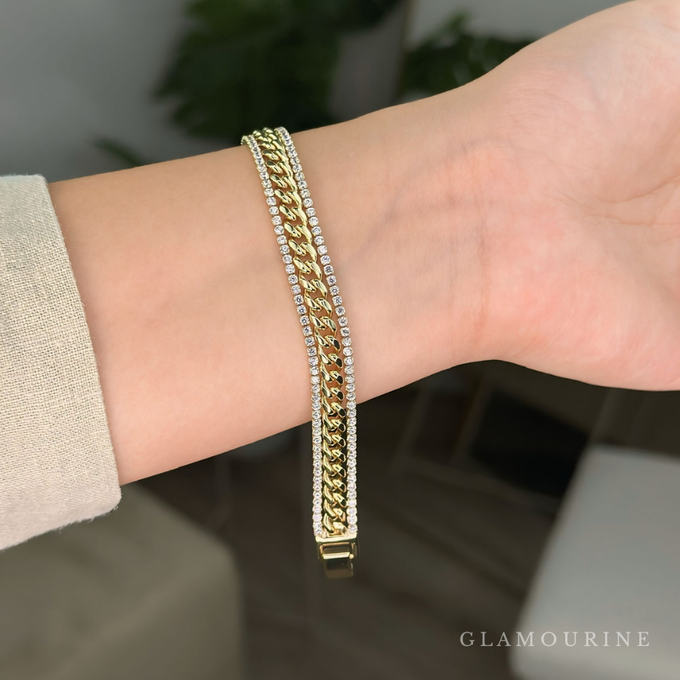 Gourmette Éclat d’Or & Diamant