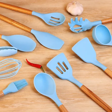 12 قطعة أدوات طعام سيليكون غير لاصقة وسهلة الصيانة