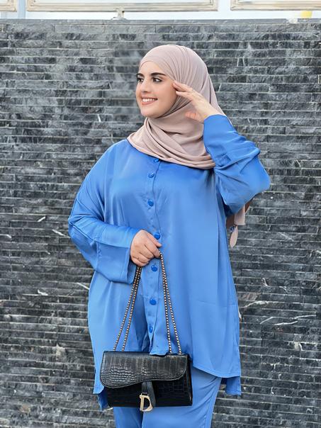 انصومبل صدفة بحلة جديدة للمحتجبات والغير المحتجبات للخروج والمناسبات متوفرة بعدة ألوان زاهية التوب ستان