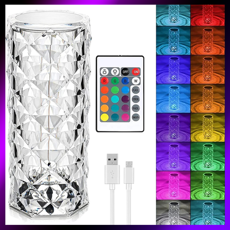 مصباح الطاولة الكريستالي