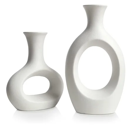 Vase Ovale en Blanc