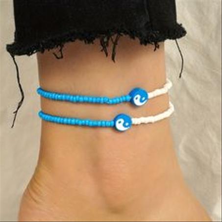 bracelet cheville bleu