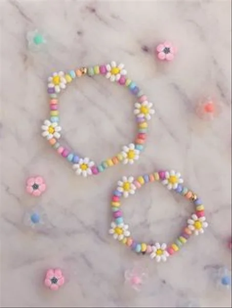 bracelet multicouleur fleur