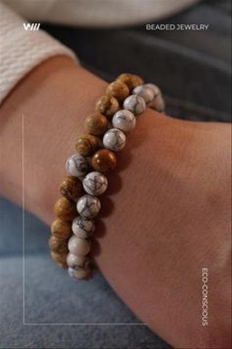 bracelet  beige marron