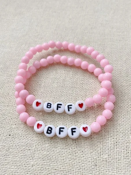 bracelet pink best friend