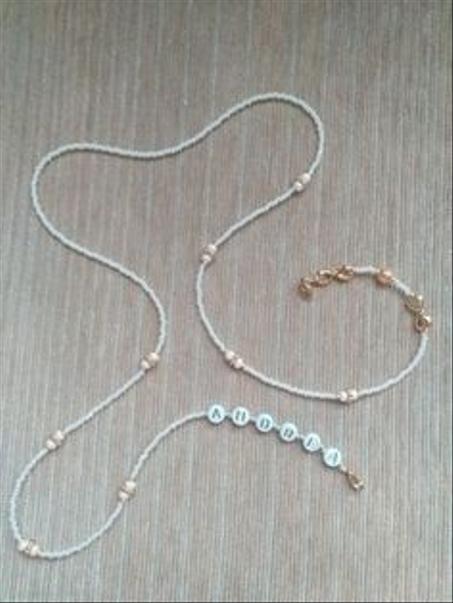 chaine de lunitte blanc et or