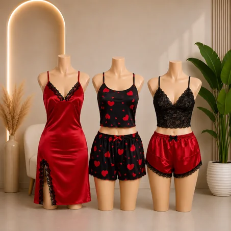 Pack Amour – Collection Satin & Dentelle (3 Pièces)