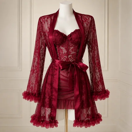 Ensemble Lingerie Élégance Bordeaux