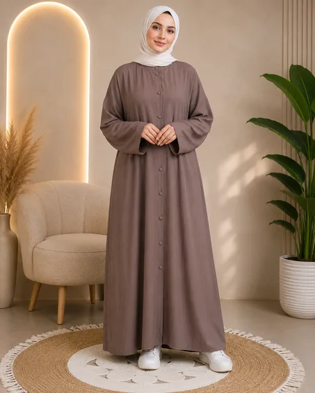 Robe Comfy – Robe Longue Oversize Boutonnée Femme
