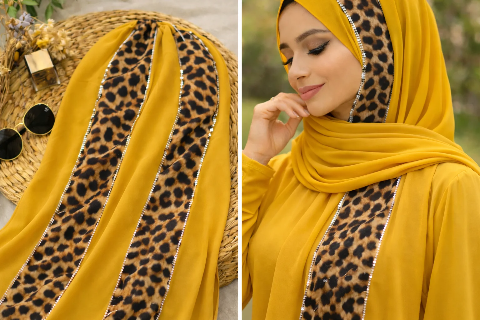 شال كريب أنيق – 50×180 سم