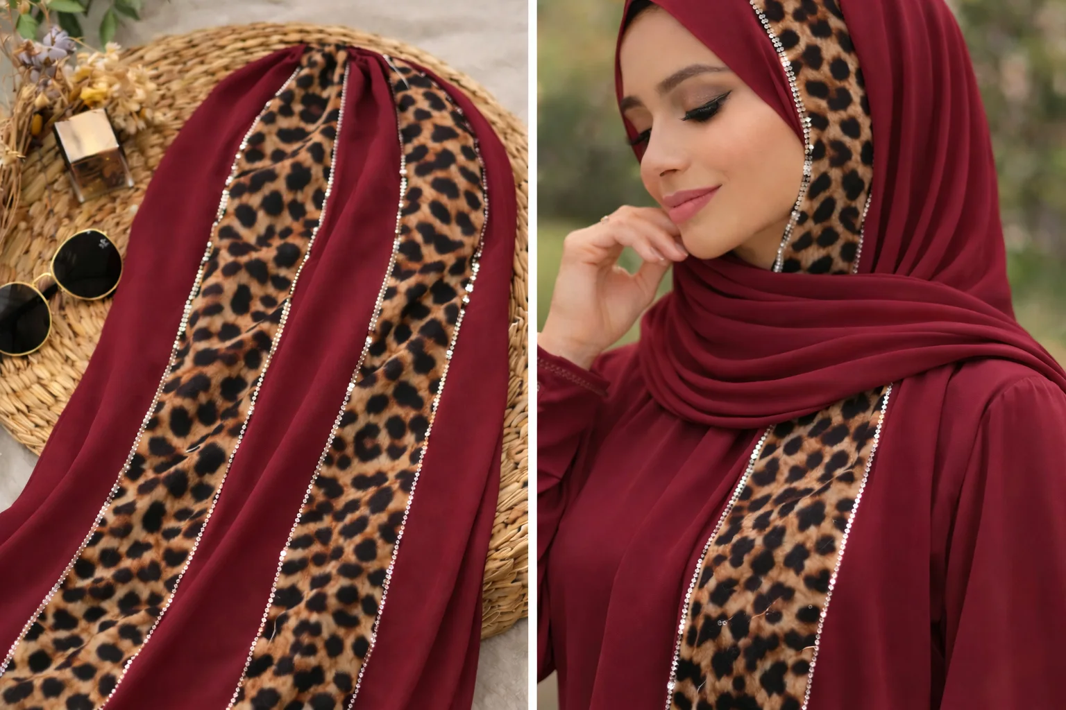 شال كريب أنيق – 50×180 سم