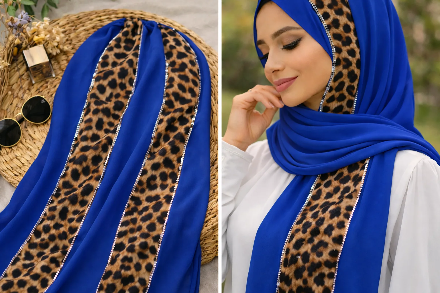 شال كريب أنيق – 50×180 سم