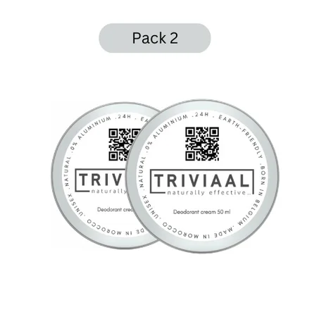 Pack 2  - Crème Déodorante Fraîcheur 24h - parfum unisex doux - 50ml x 2