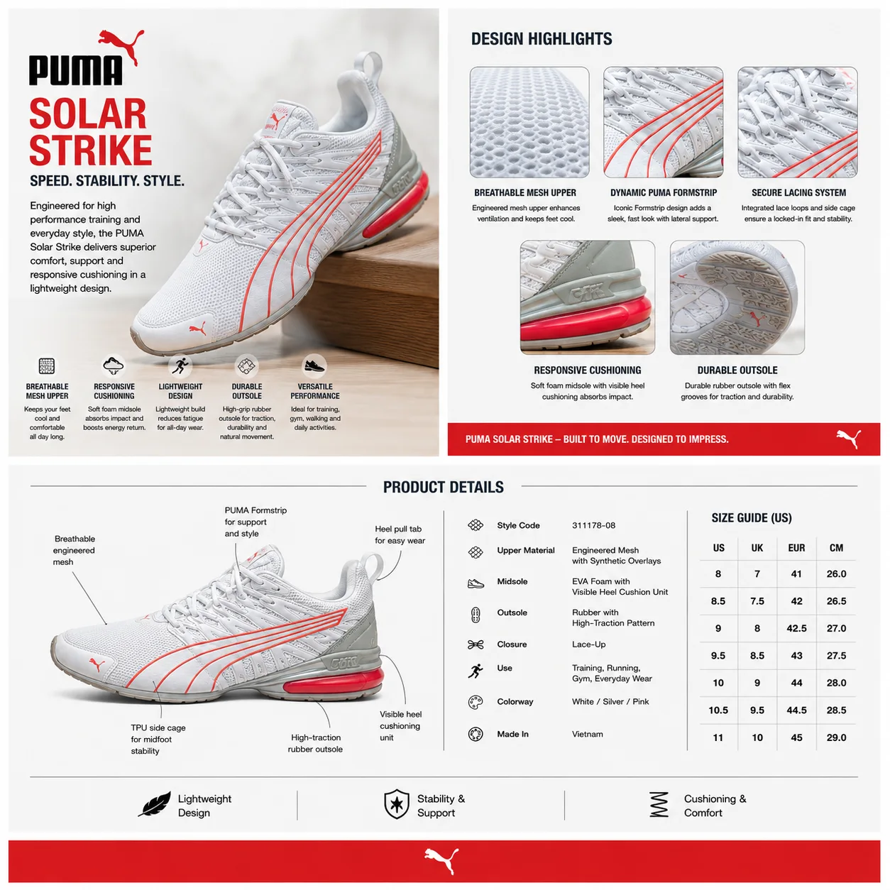 حذاء PUMA Solar Strike  الرياضي
