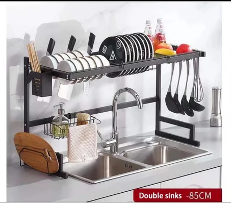 رف تجفيف الاطباق فوق الحوض