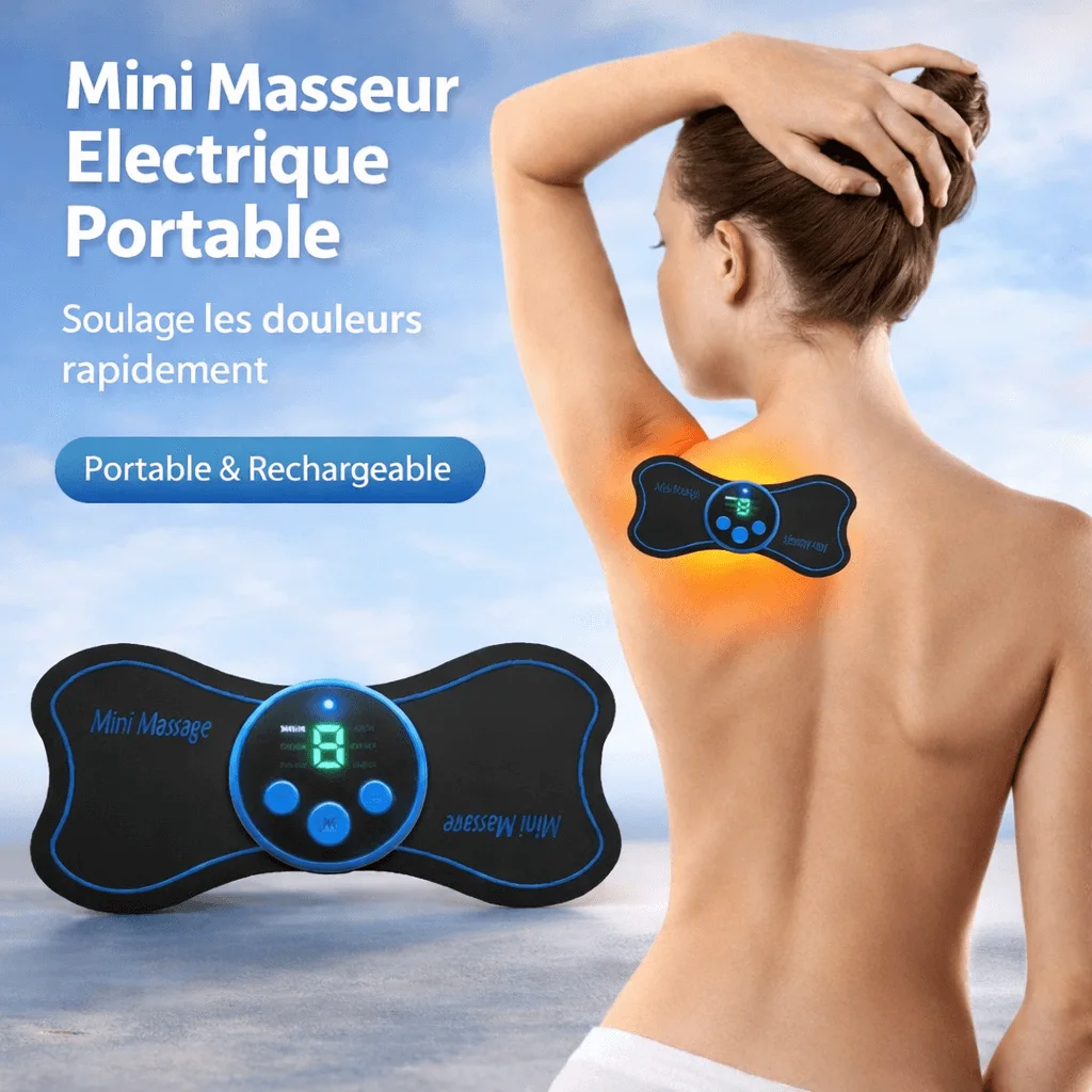 Mini Masseur Électrique Portable – Soulagement Musculaire Instantané