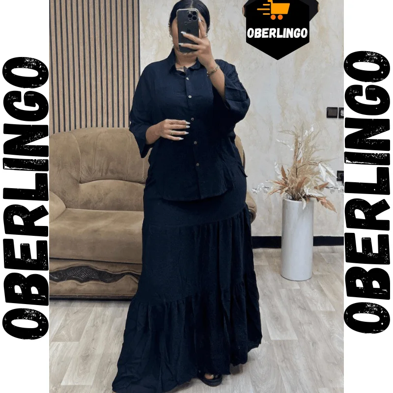 Ensemble Modeste Élégant – Chemise & Jupe Longue