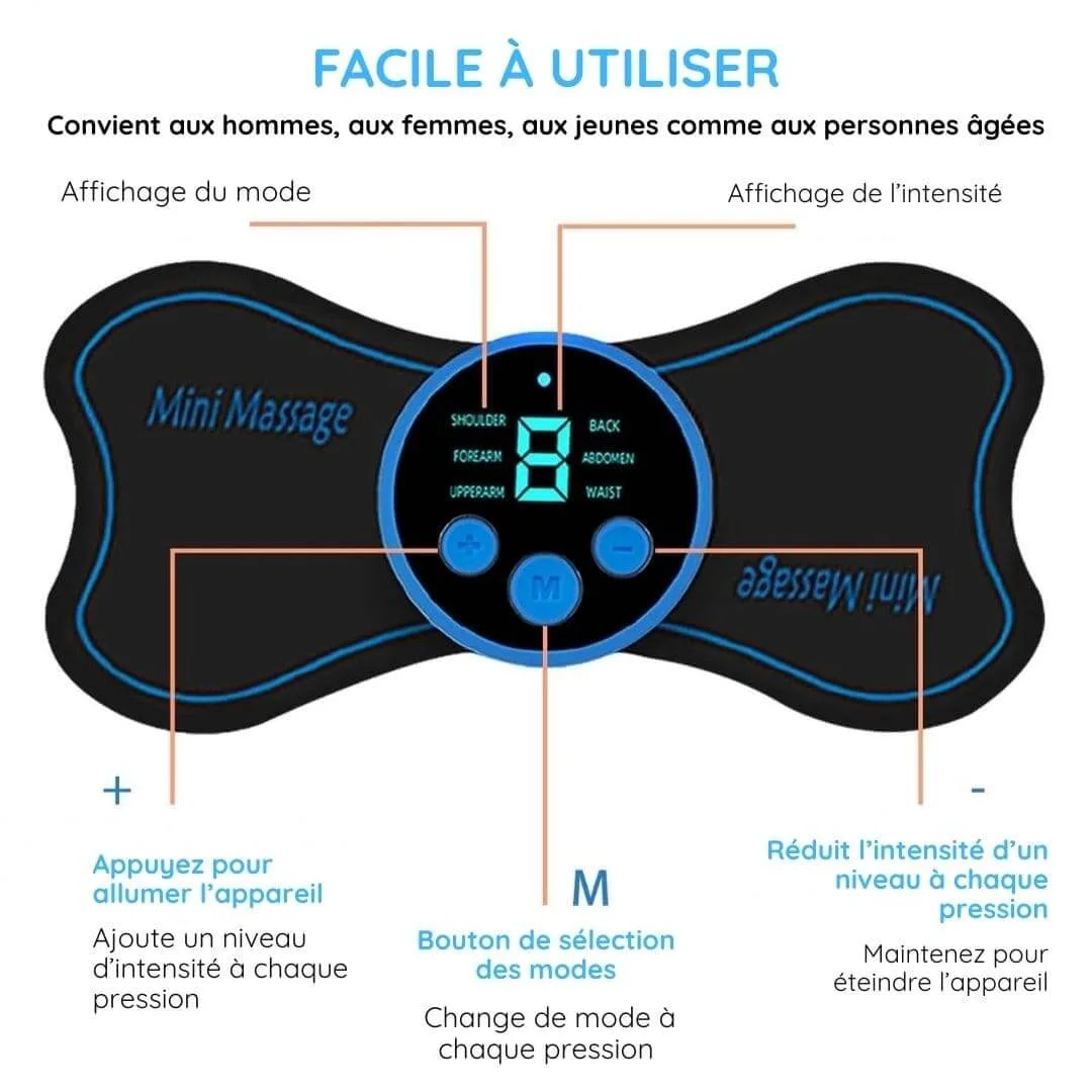 Mini Masseur Électrique Portable – Soulagement Musculaire Instantané