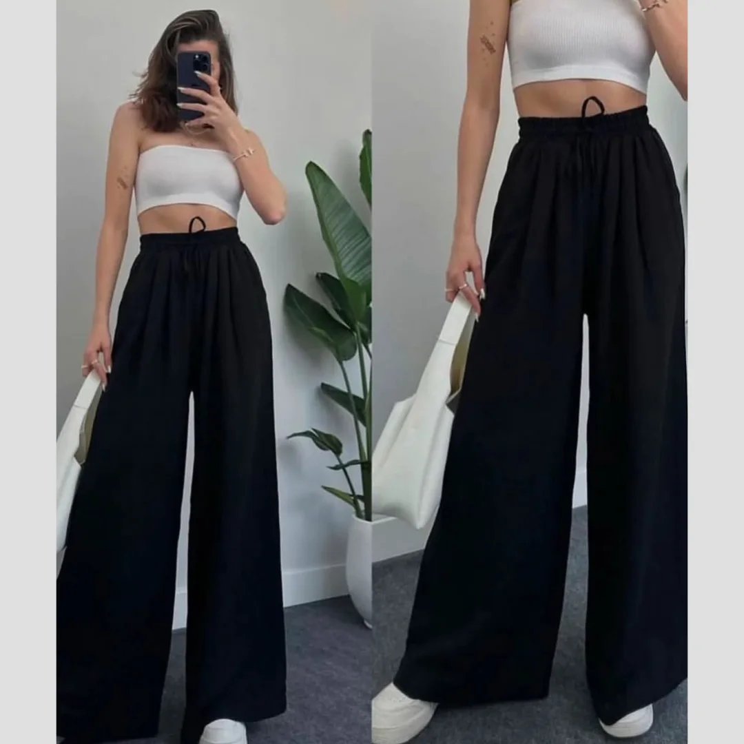 Pantalon Femme Large en Tissu Léger – Style Chic & Confort Été