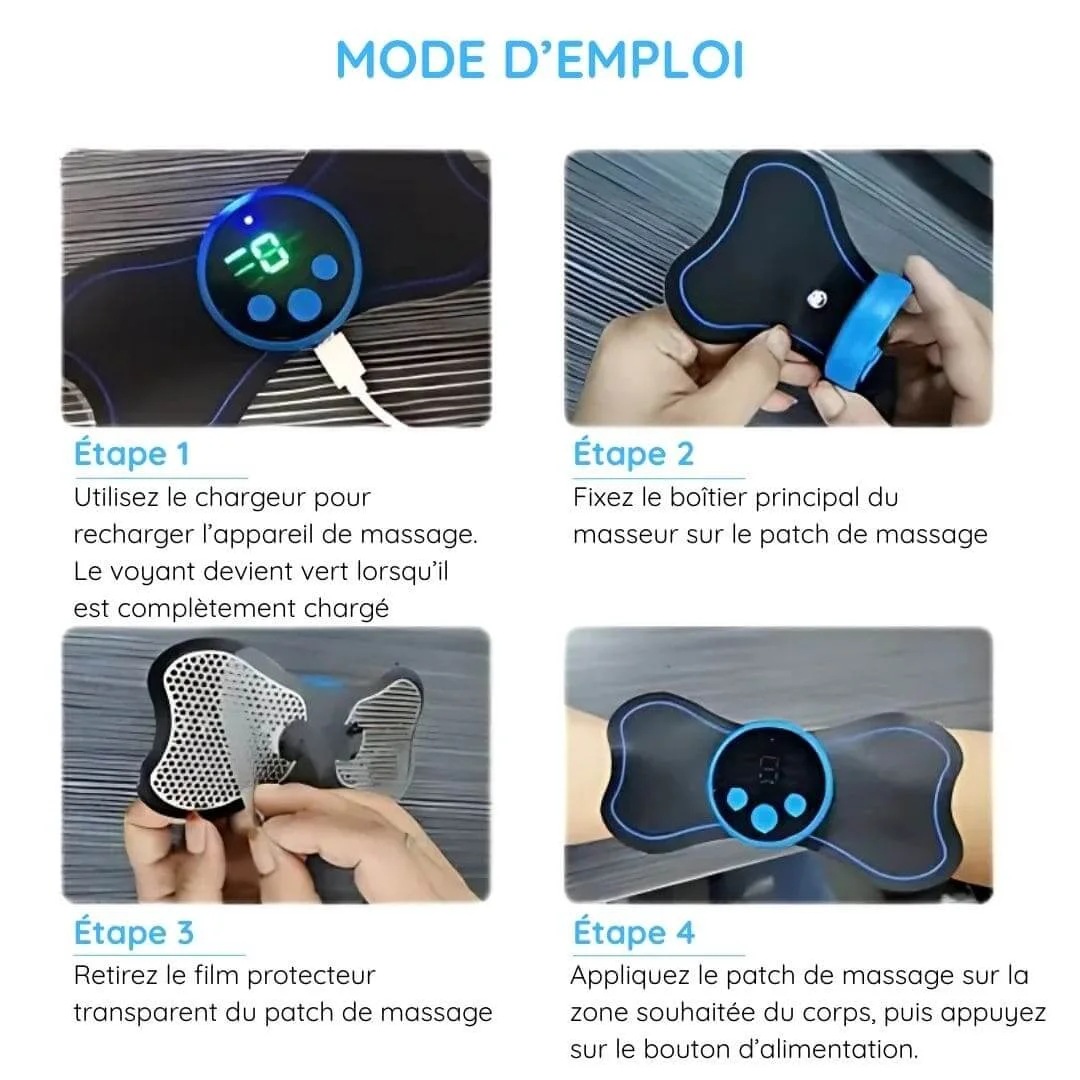 Mini Masseur Électrique Portable – Soulagement Musculaire Instantané