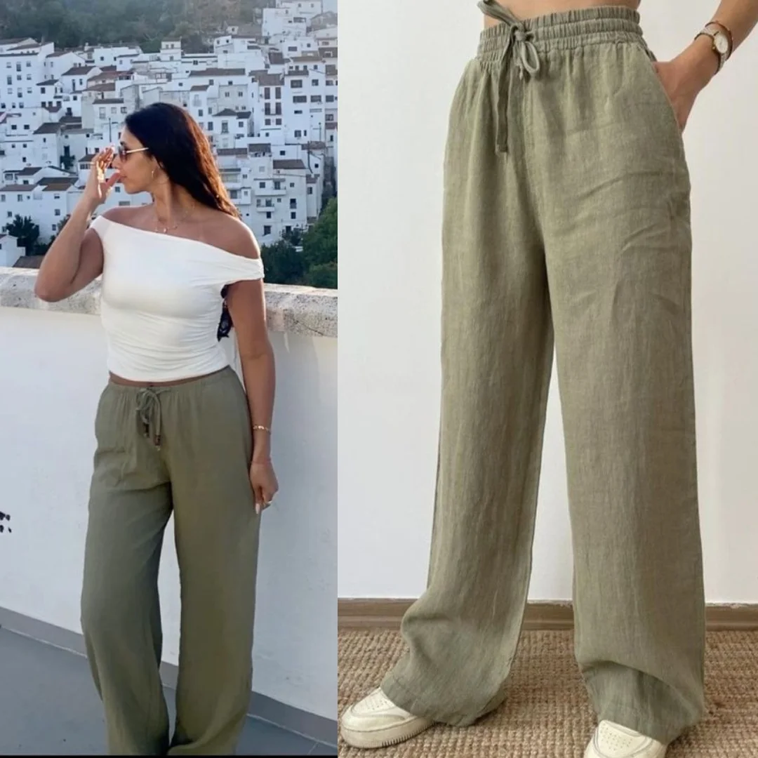 Pantalon Large Femme Été – Disponible en Pack de 1, 2 ou 3 Pantalons