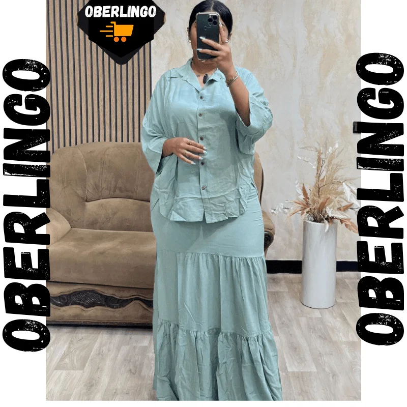 Ensemble Modeste Élégant – Chemise & Jupe Longue