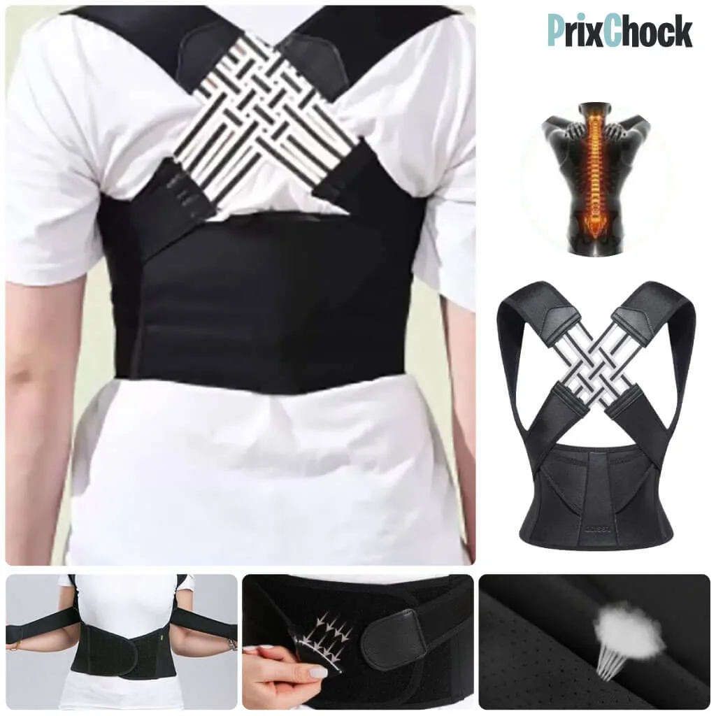 🎁Nouveau produit 🎁 Correcteur De Posture Pour Attelle Dorsale Réglable Hommes Et Femmes