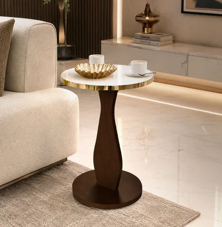Table d’appoint design – Élégance contemporaine, idéale pour salon, séjour, coin lecture, salle d’attente…