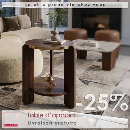 Table d'Appoint de Luxe, idéale pour le salon, le séjour, le bureau, la salle d'attente ou le coin lecture.