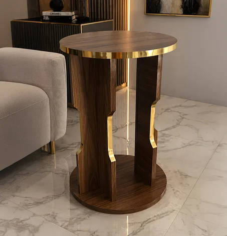 Table d’appoint NIA, chic et moderne, qui s’adapte à tous les espaces : salon moderne ou marocain, réception, hôtels, bureaux et espaces d’attente. Idéale pour exposer vos livres ou vos objet