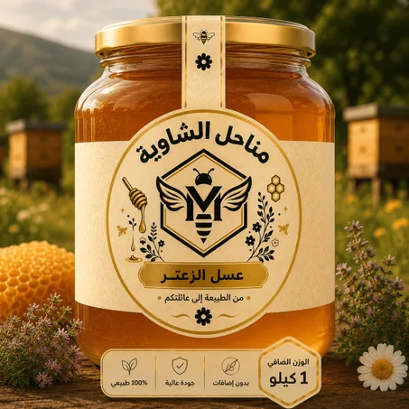 عسل الزعتر الطبيعي  1 كلغ