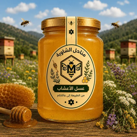 عسل الأعشاب الطبيعي عبوة ل 500 غرام