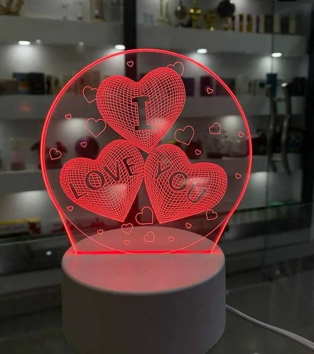 I LOVE YOU LED A 3 COULEURS