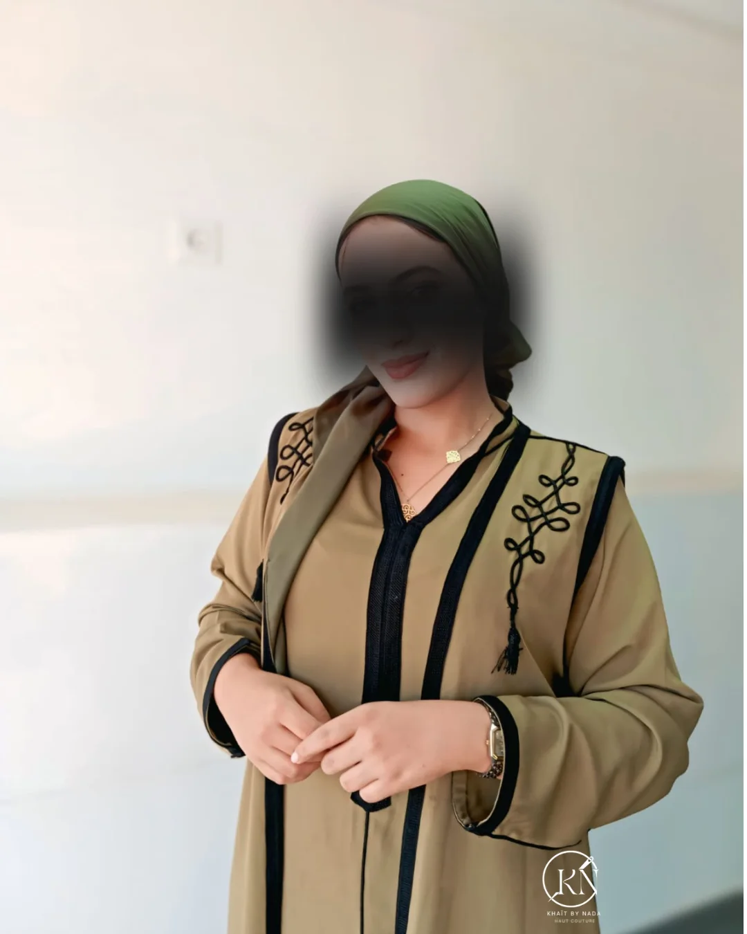 Élégance Kaki-Abaya 2 piece