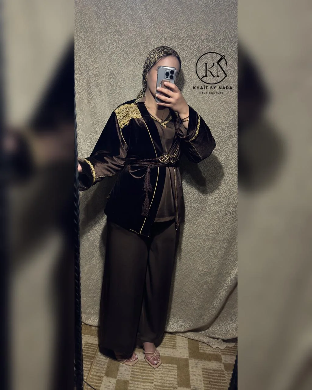 Éclat d’Or- Jabadour Moderne avec Kimono – Élégance Marocaine | Khaït