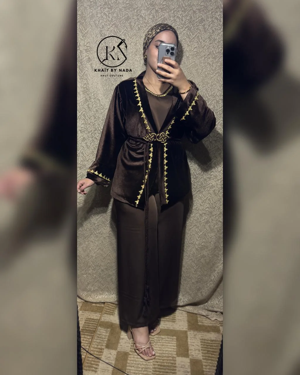 Lune Orientale- Jabadour Moderne avec Kimono – Élégance Marocaine | Khaït