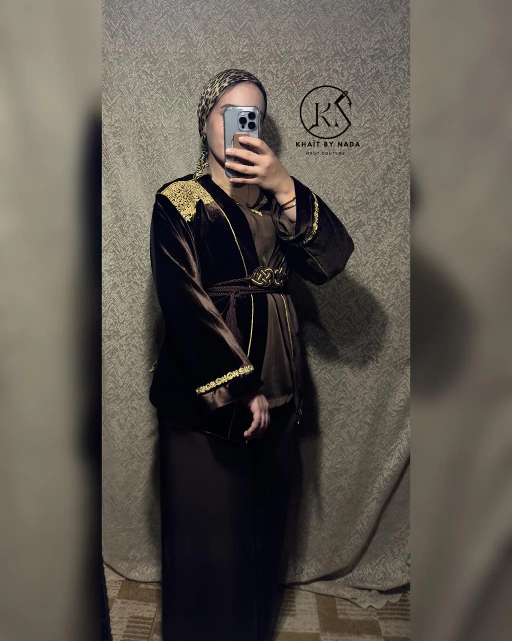 Éclat d’Or- Jabadour Moderne avec Kimono – Élégance Marocaine | Khaït