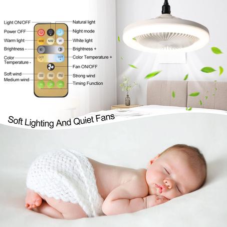 مروحة سقف بإضاءة مدمجة بتصميم عصري يناسب أي غرفة