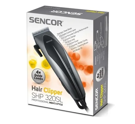 Sencor SHP 320SL Tondeuse professionnelle avec lame en acier inoxydable+4 sabots et accessoires