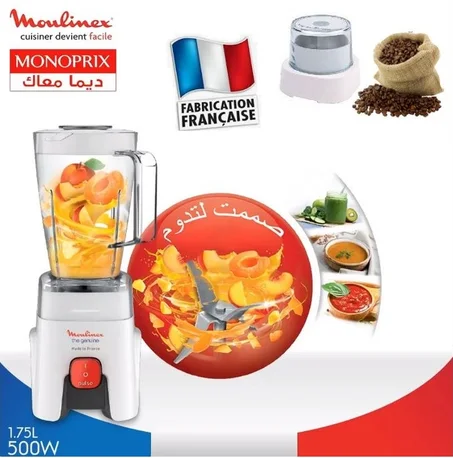 Moulinex LM241B25 Thegenuine Blender Professionnelle Made in France avec mini hachoir