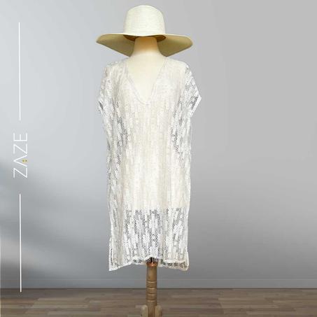 Tunique de plage Blanche