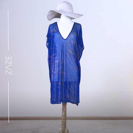 Tunique Indigo en Tulle - Rupture de stock