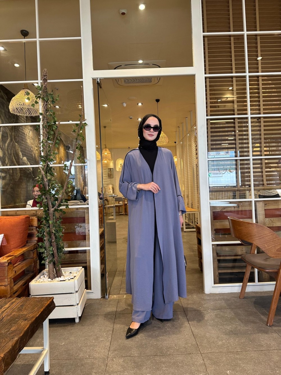 ensemble 'sotra' abaya et pantalon carré large