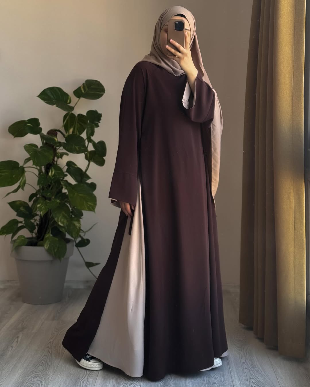 ensemble gala robe long et jupe طقم متكون من عباية طويلة و تنورة