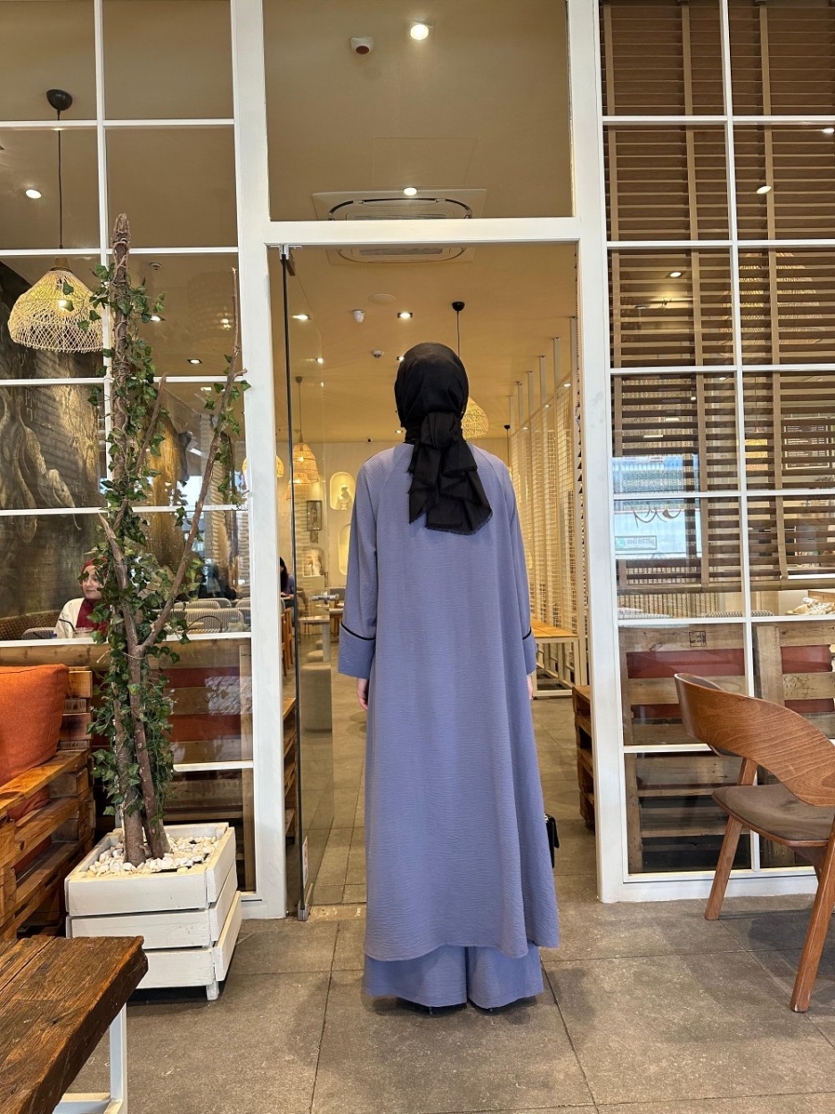 ensemble 'sotra' abaya et pantalon carré large