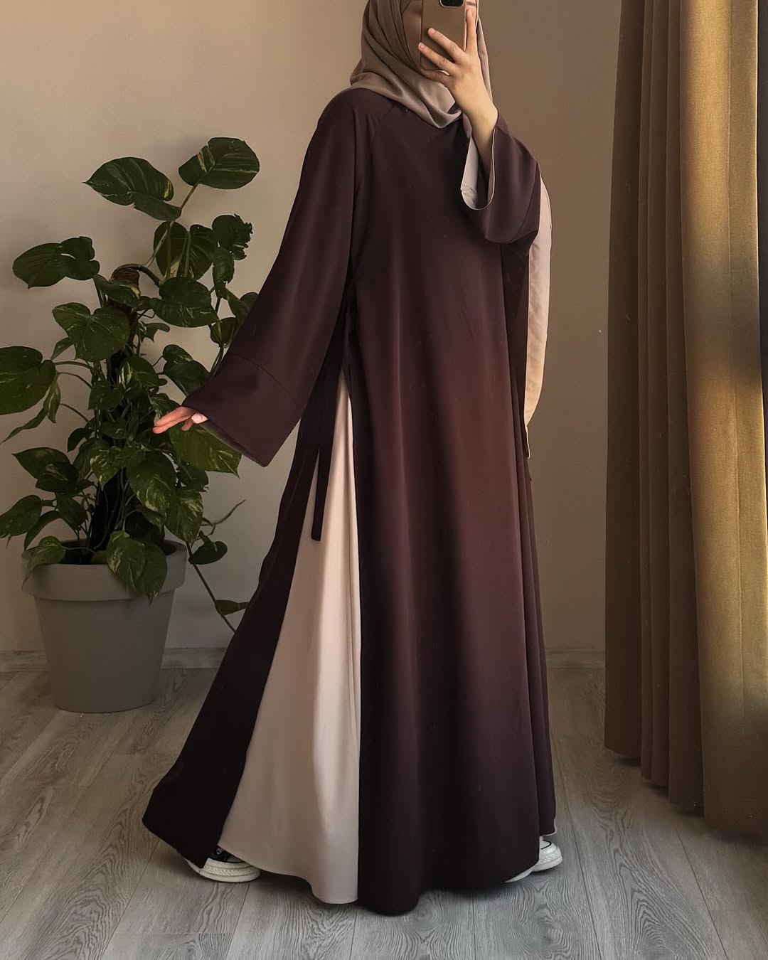 ensemble gala robe long et jupe طقم متكون من عباية طويلة و تنورة
