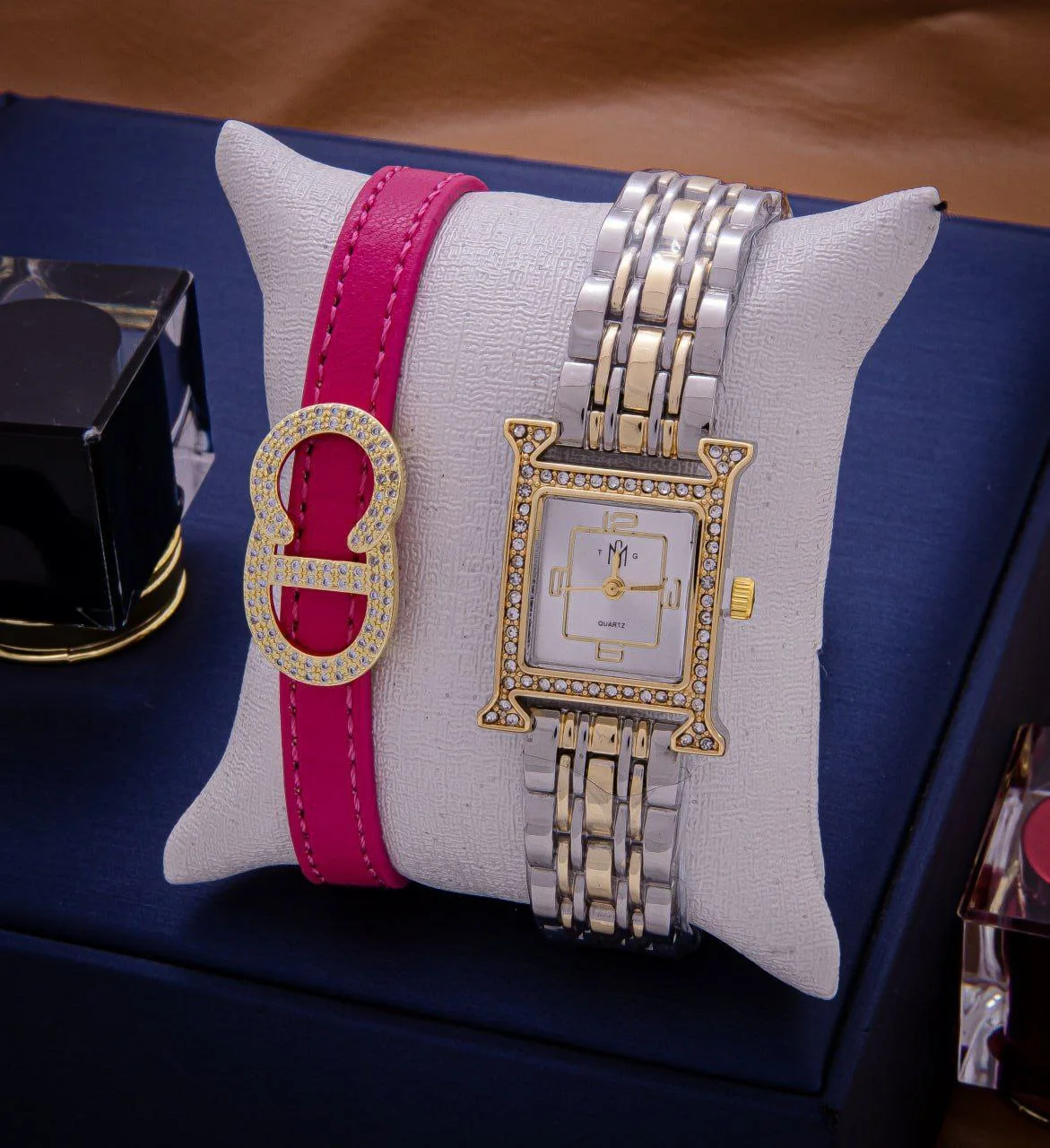 Montre  et bracelet en cuir