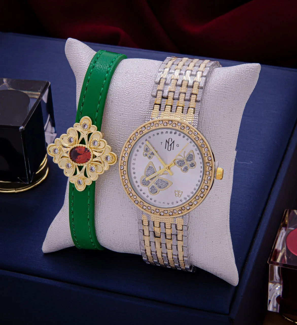 Montre  et bracelet en cuir