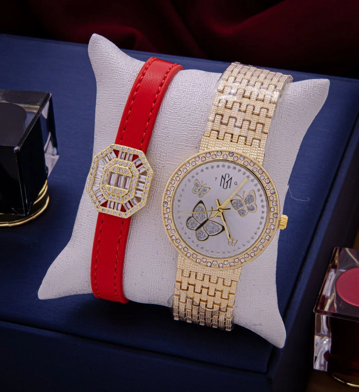 Montre  et bracelet en cuir