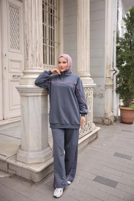 Survetements Gris Oversize